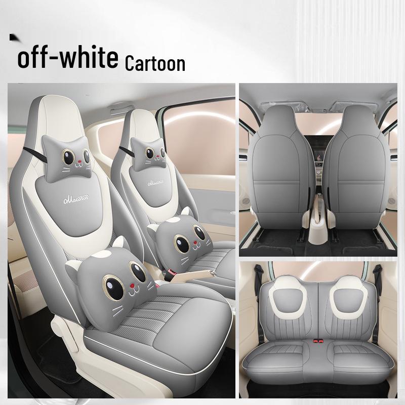 2024 Wuling Hongguang MINI Macaron Car Seat Cover, Third Gen, Cartoon Design, Universal Fit, Full Coverage for All Seasons, 170km.