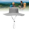 Bucket Hat mit breiter Krempe UPF50+ Atmungsaktiv Wasserabweisend mit verstellbarem Kordelzug Sonnenhut für Herren