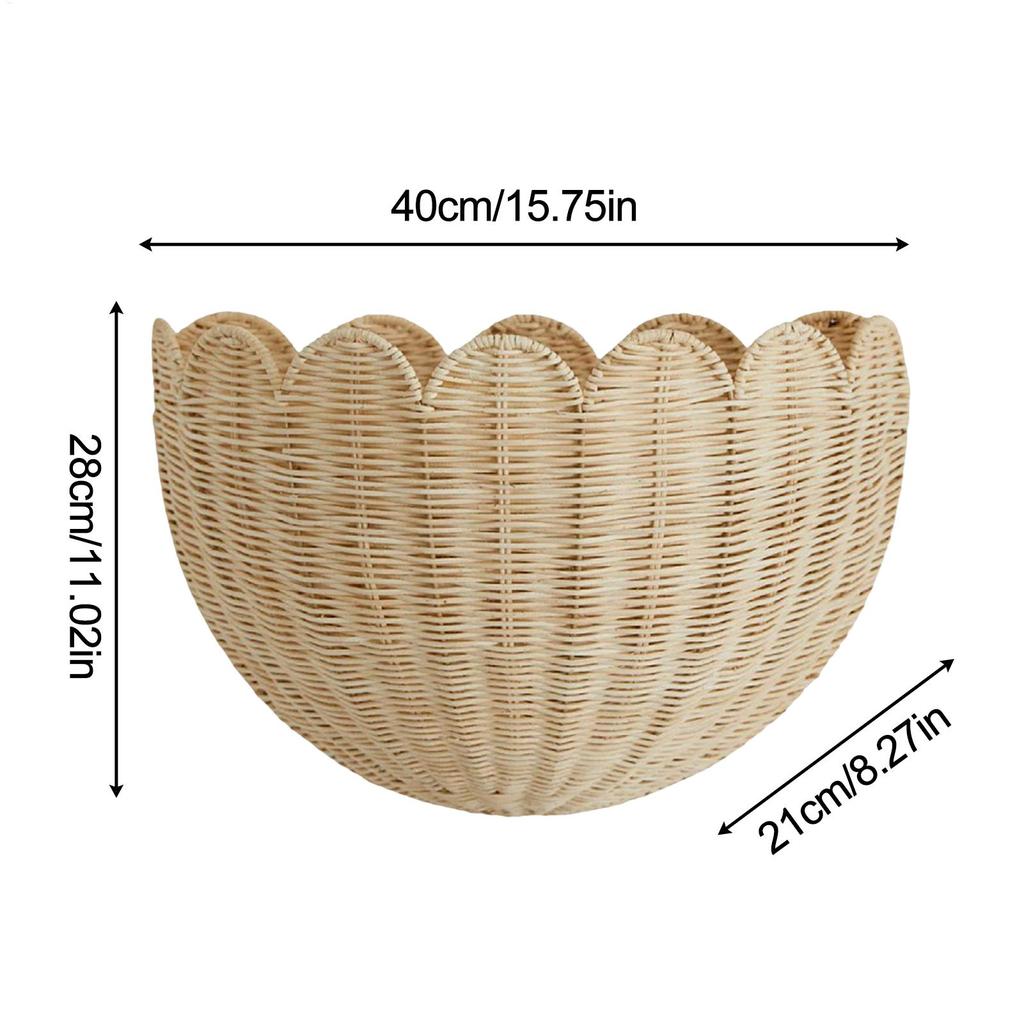 Woven Wall Baskets Storage Basket Rustic Storage Organizer for Nursery Entryway Kitchen Dorm Apartment Home Garden Bedroom