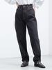 BEAMS HEART Denim Tapered Size Black Women's Pants, M,