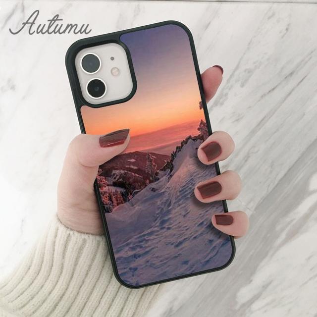 Mountain Pine Tree Forest Mountain Phone Case for iPhone 11 12 13 14 Pro Max Mini XR XS SE 2020 6S 7 8 Plus Galaxy S21 S22 Cover