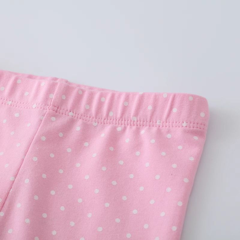 Girls' Spring & Summer Stretchy Pink Leggings