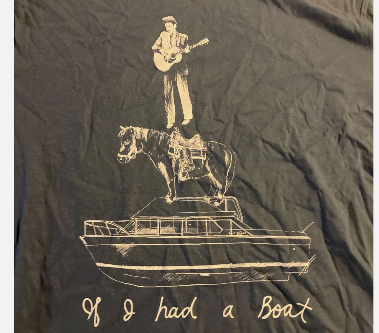 Винтажная футболка LYLE LOVETT IF I HAD A BOAT с коротким рукавом, черная, унисекс, S-4XL 2XL