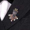 Rhinestone Leopard Pin for Women Unisex Tiger Badge Wolf Brooch Office Party Friend Gifts Jewelry Accessories stranger things