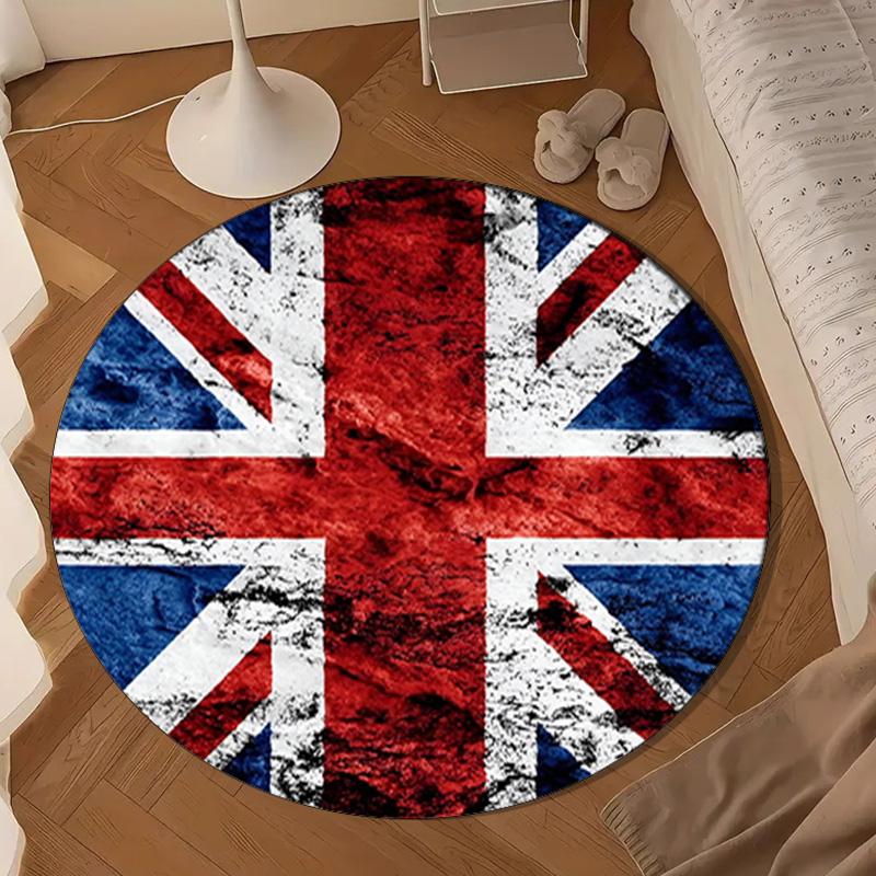 British Flag Artwork Round Mat Home Decor, Chair Rug For livingroom,Bedroom, Doormat Home Decor Birthday Gift Christmas Gifts