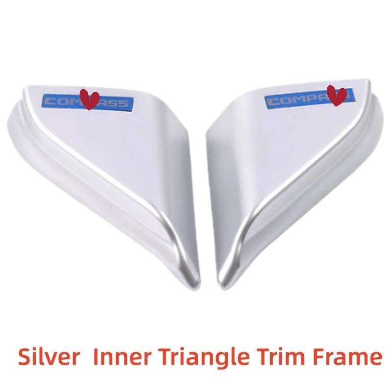 Car Upgrade Styling Inner Triangle Trim Frame For JEEP Compass 2017 2018    Modification Decoration Accessories