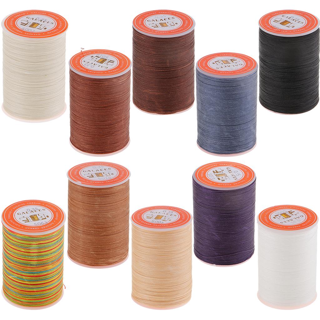 Hand Stitching Waxed Thread Polyester Cord for Leather Craft DIY Shoe Bag Carpet Repair and Beading