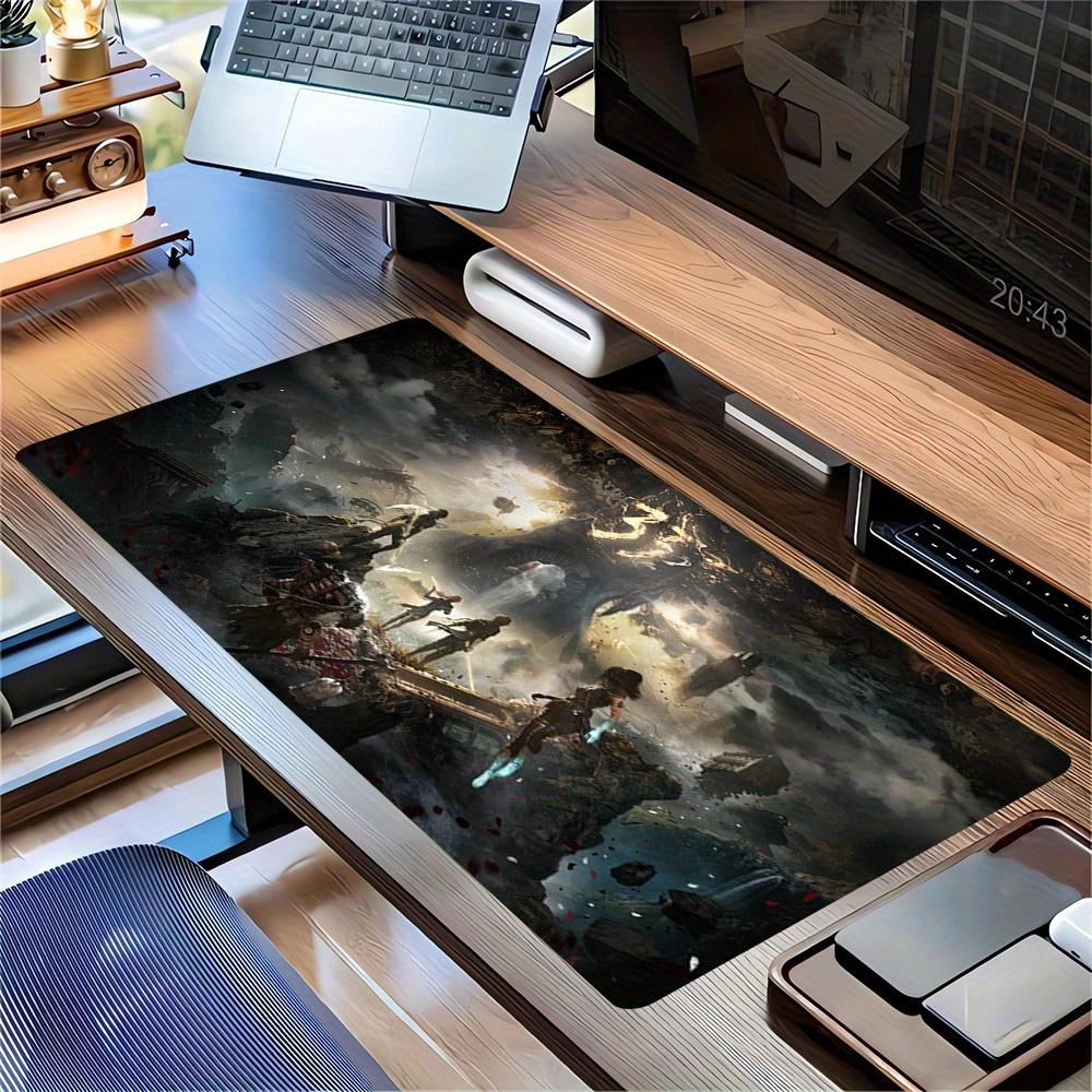 1pc Large Gaming Mouse Pad, UV Reactive Non-Slip Desk Mat, Washable PolyesterLight and Shadow: Expedition 33Computer Pad with Vibrant Game M
