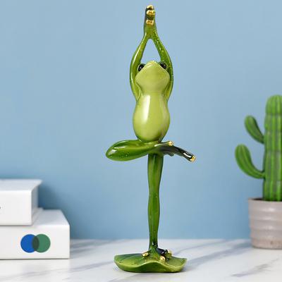 Yoga Frog Decor Statue Garden Supplies Resin Art Sculptures Craft Handicraft Waterproof  Gifts for Outdoor Indoor Yard