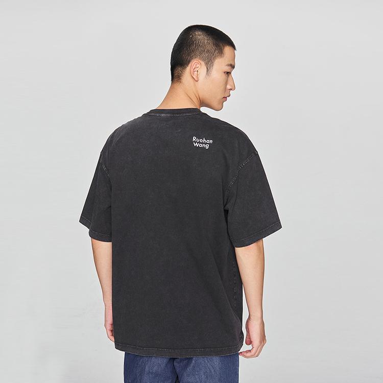 Lee Ruohan Wang Comfortable Embroidered Badge Short Sleeve T-Shirt Unisex Tops LUT0092463RX00FK11000