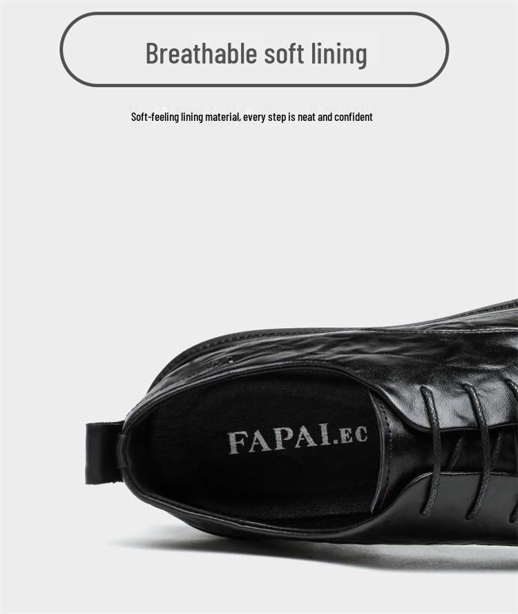 Men's High-End British Style Leather Derby Shoes: Formal, Soft-Sole Wedding & Business Footwear