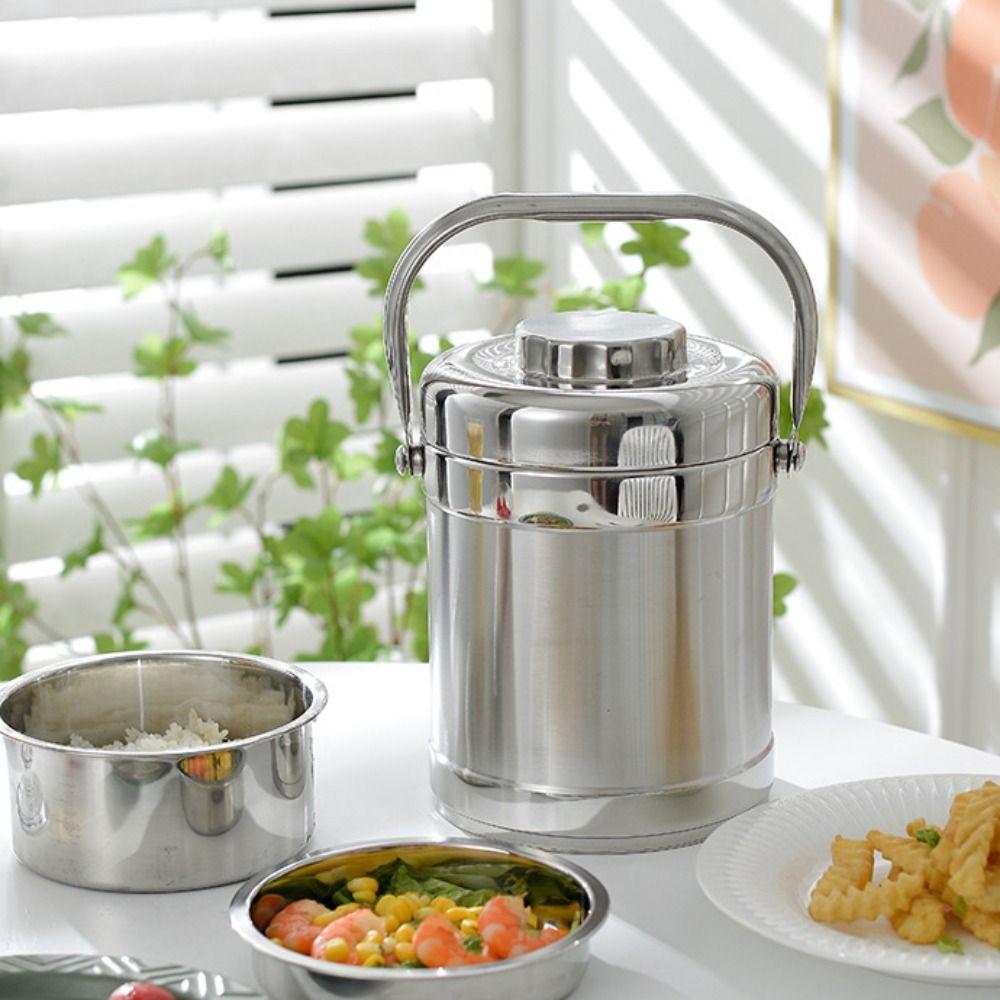 Large Capacity Thermos Lunch Box 1.3/1.9L Thermal Food Jar Food Storage Containers  Outdoor