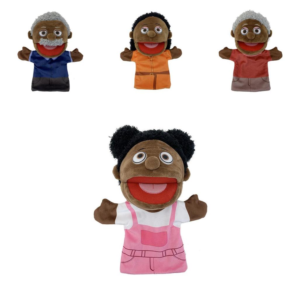 African Family Plush Toy Hand Puppet For Creative Roleplaying