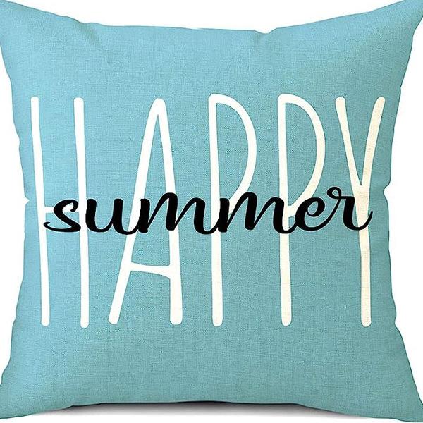 Spring and Summer Pillowcase Bedroom Living Room Sofa Pillowcase Linen Floral Decoration Pillow Cushion