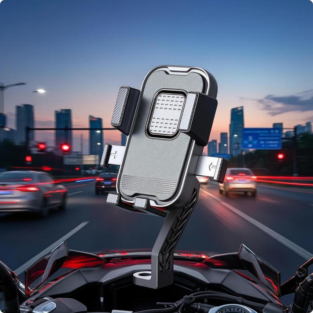Motorcycle Phone Mount Degree Rotating Holder InstantRelease for Motorcyclists,