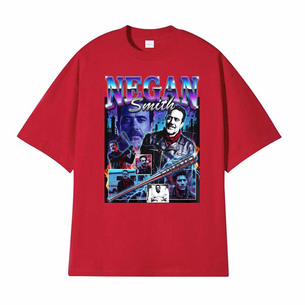 

Negan Smith Graphic Jeffrey Dean Morgan Fan Gift T Shirt Men Women Vintage Style Tshirts Summer Cotton Casual Oversized Tshirt S