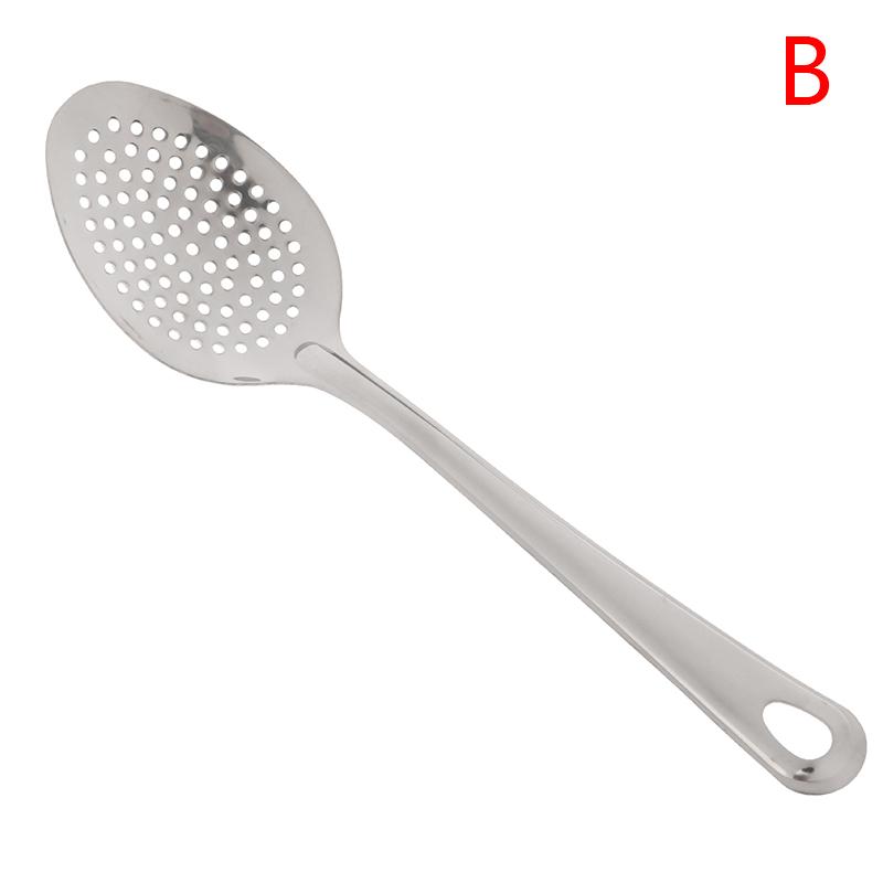 

1 шт. Нержавеющая сталь ложка-сито кухонный дуршлаг ложка фильтр сито пищевой совок перфорированный шумовка дуршлаг B