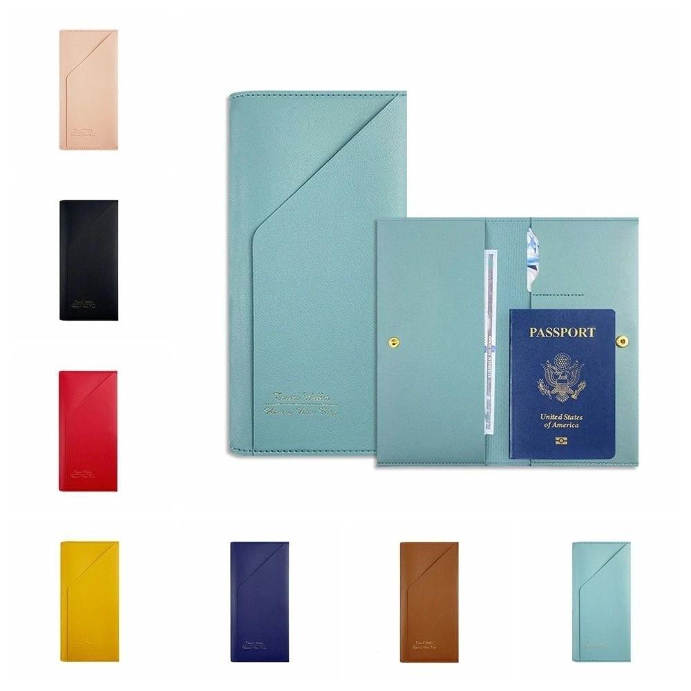 Travel Accessories PU Leather Passport Cover Travel Wallet Ticket Holder Passport Clip Men
