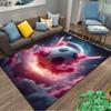 "Galaxy Football Carpet with Pink Clouds and Cosmic Design Scene" Suitable for Use As an Anti-slip for Living Room Bedroom Sofas