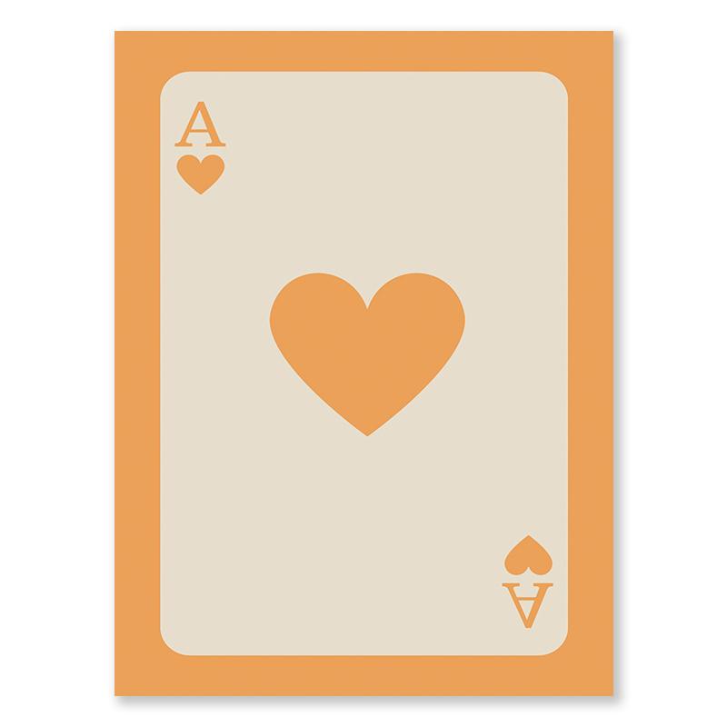 Multi Colour Fashion Retro Wall Art Ace of Spades Love Canvas Painting Pink Orange Yellow Black Green Blue Purple Bedroom Poster