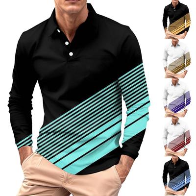 Herren Langarm Kragen Button-down Tasche Freizeit Oberteil