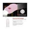 130dB Rechargeable  Safety Alarm Keychain with LED Light for Women Kids Elderly, 2 Pack White Pink