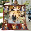 Jesus Blanket Virgin Mary Blanket Flannel Blanket Super Soft Throw Blankets for Bedroom Couch Sofa Gift Tv Blanket Bedding