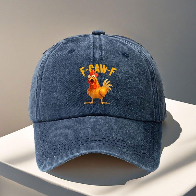 Lustige Hühner-Baseballkappe Verstellbare Snapback-Kappe mit FCawF Hühner-Grafik Leicht Atmungsaktiv für Outdoor