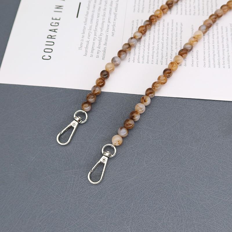 Two-tone Coffee Leopard Bee Print Chain Handbag with Crossbody Shoulder Strap