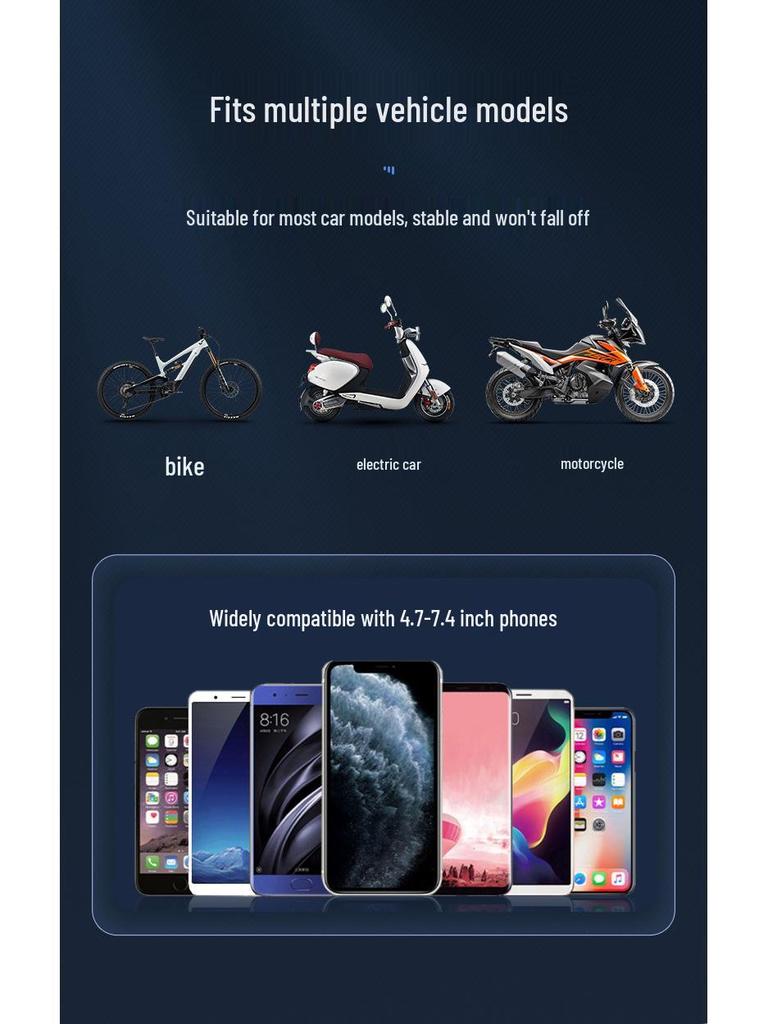 Motorcycle Anti-Shake Waterproof Phone Holder & Navigation Mount