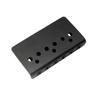 Musiclily Pro 10.8mm Steel Hardtail Fixed Bridge with Vintage Saddles for Imported Strat/Telecaster Electric Guitars, Black