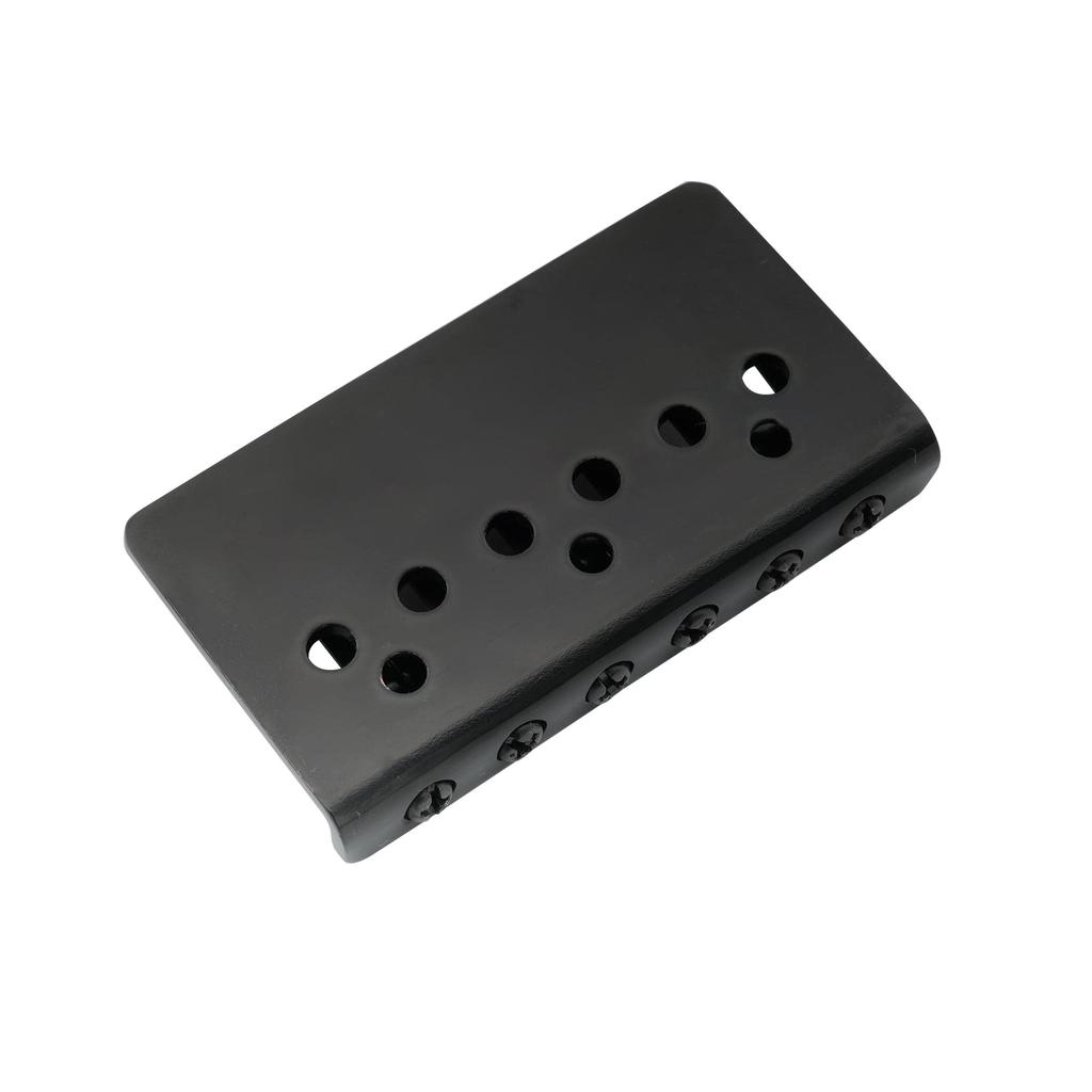 Musiclily Pro 10.8mm Steel Hardtail Fixed Bridge with Vintage Saddles for Imported Strat/Telecaster Electric Guitars, Black