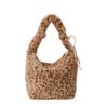 Leopard Print Women Bag Fashion Shoulder Bag Crossbody Bags for Women Plush Bag Designer Bags Purse and Hanbag