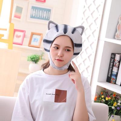 Short Flower Cat Hood Hat Photo Props Photo Props Cartoon Hood Plush Hat Photo Props