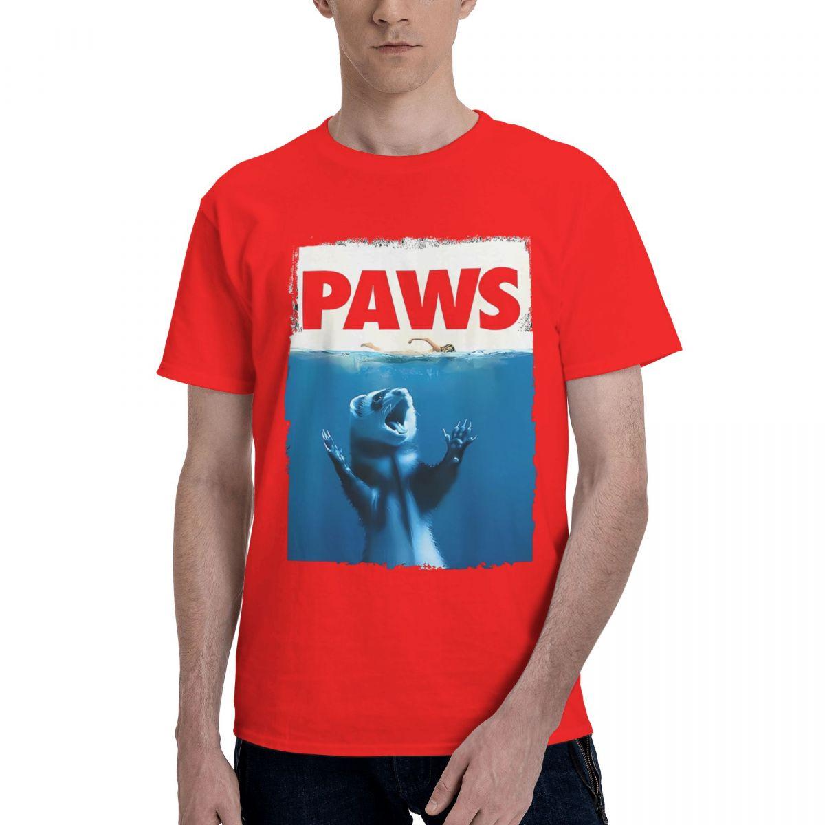 Paws Ferret Funny Ferret Lover 100 Cotton Casual Breathable Confortable Summer Mens Clothing Brands Tshirts Men S