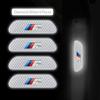 4Pcs Car Door Warning Sticker Night Reflective Decal For BMW E46 E90 E60 F30 F10 E39 E36 F20 G20 G30 E92 E87 E91 X5 E70 F11 E30 YF6