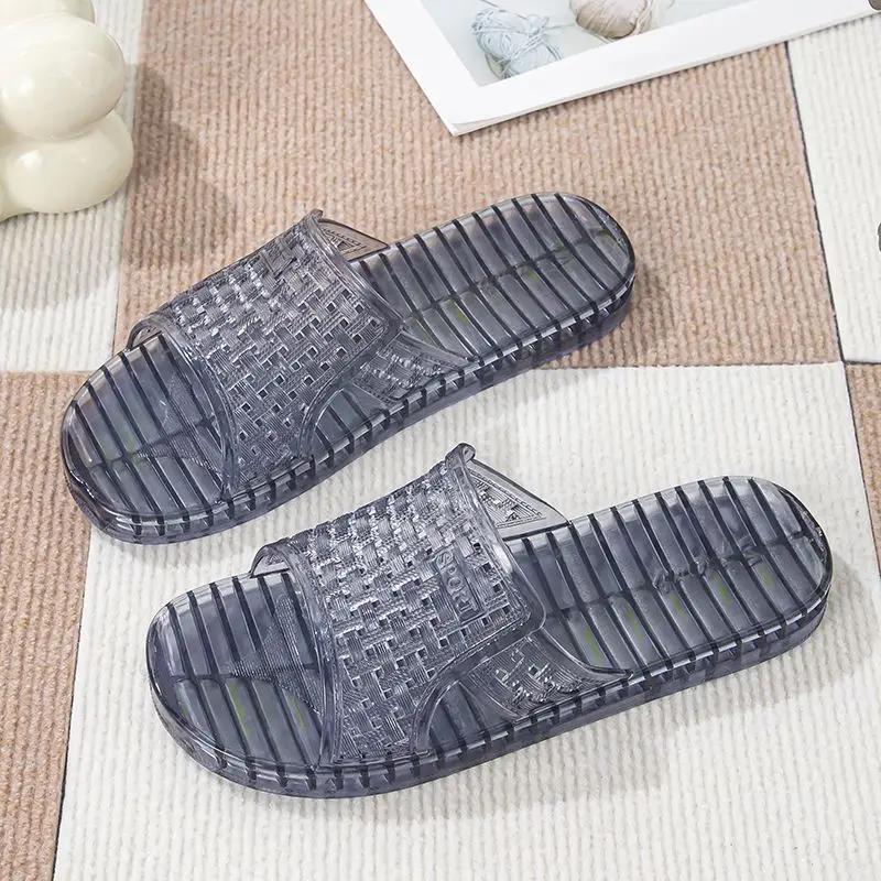 Men's Shoe Pvc Plastic Soft Bathroom Shiatsu Male Slipper Flat Sabot Fun Low Price Designer Luxury Trend 2025 Elegant Y2k Slides