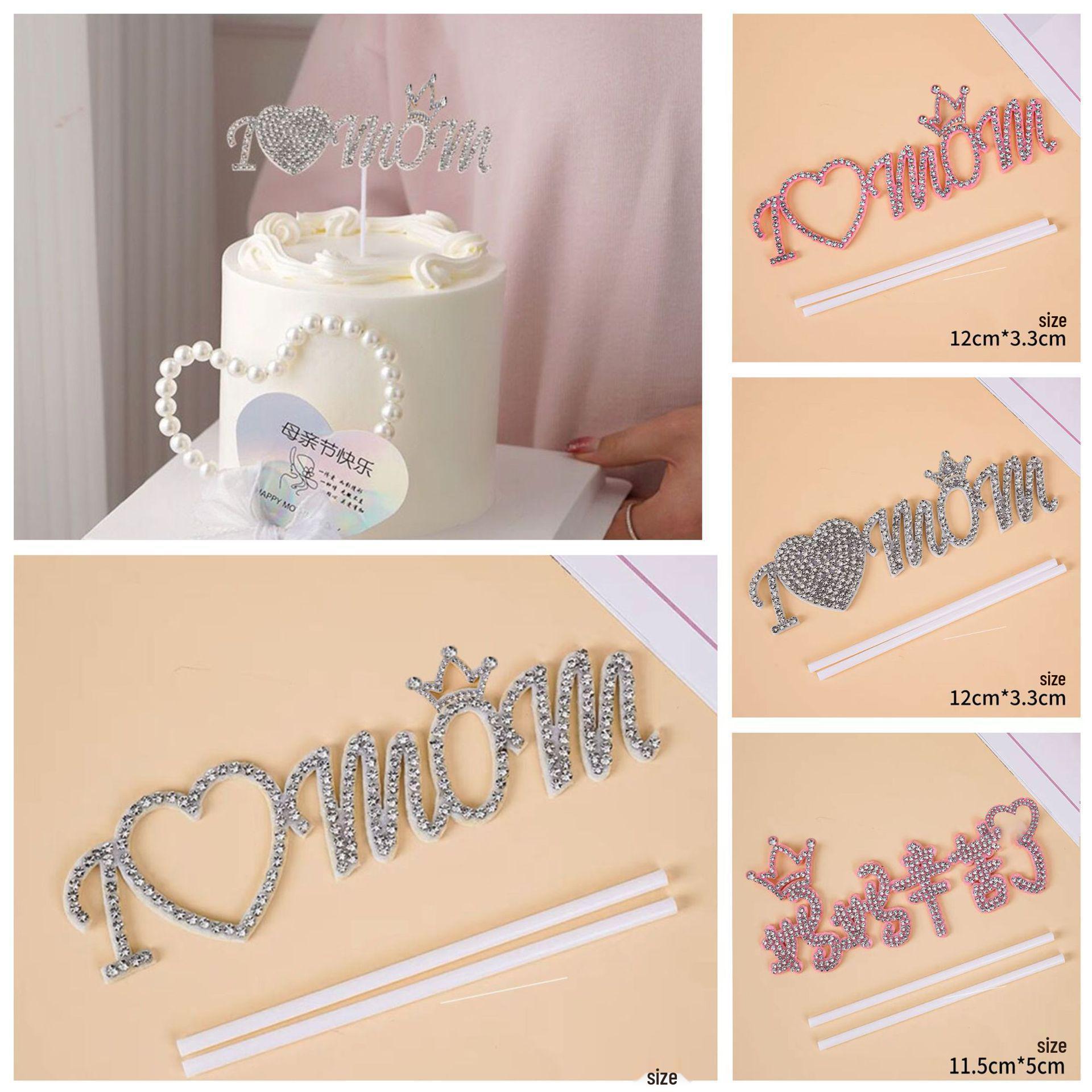 

Mother s Day Pearl & Diamond Cake Topper