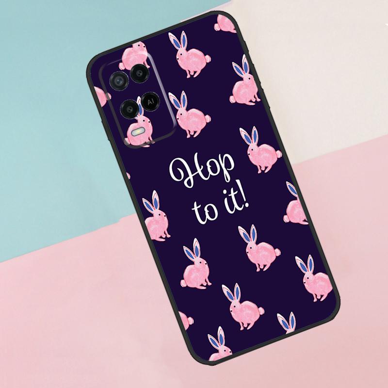 Bunny Rabbit Ears For Oppo A16 A76 A96 A15 A80 A60 A40 A94 A54 A98 A78 A18 A38 A58 A17 A77 A74 A57S Phone Case