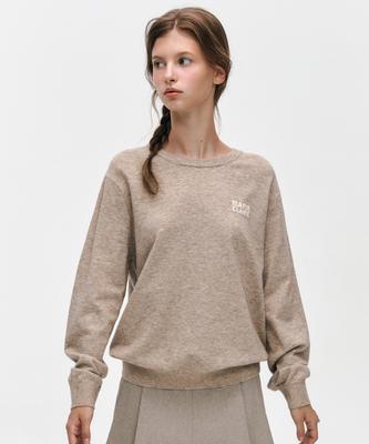 MARIE CLAIRE Wool Blend Basic Logo Round Knit (Mafckn16Nbe)
