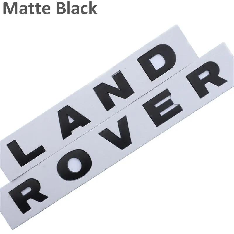 3D Letter Car Hood Bonnet Cover Emblem For Land Rover Range Rover Velar Sport Discovery 2 3 4 Defender Chrome Front Head Sticker BQQ0