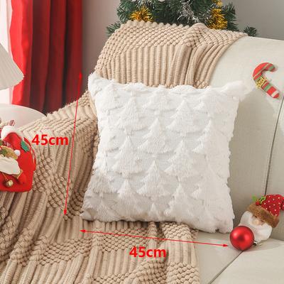New 2Pcs 45 X 45cm Christmas Tree Pillow Covers For Bedroom Sofa Winter Home Decor