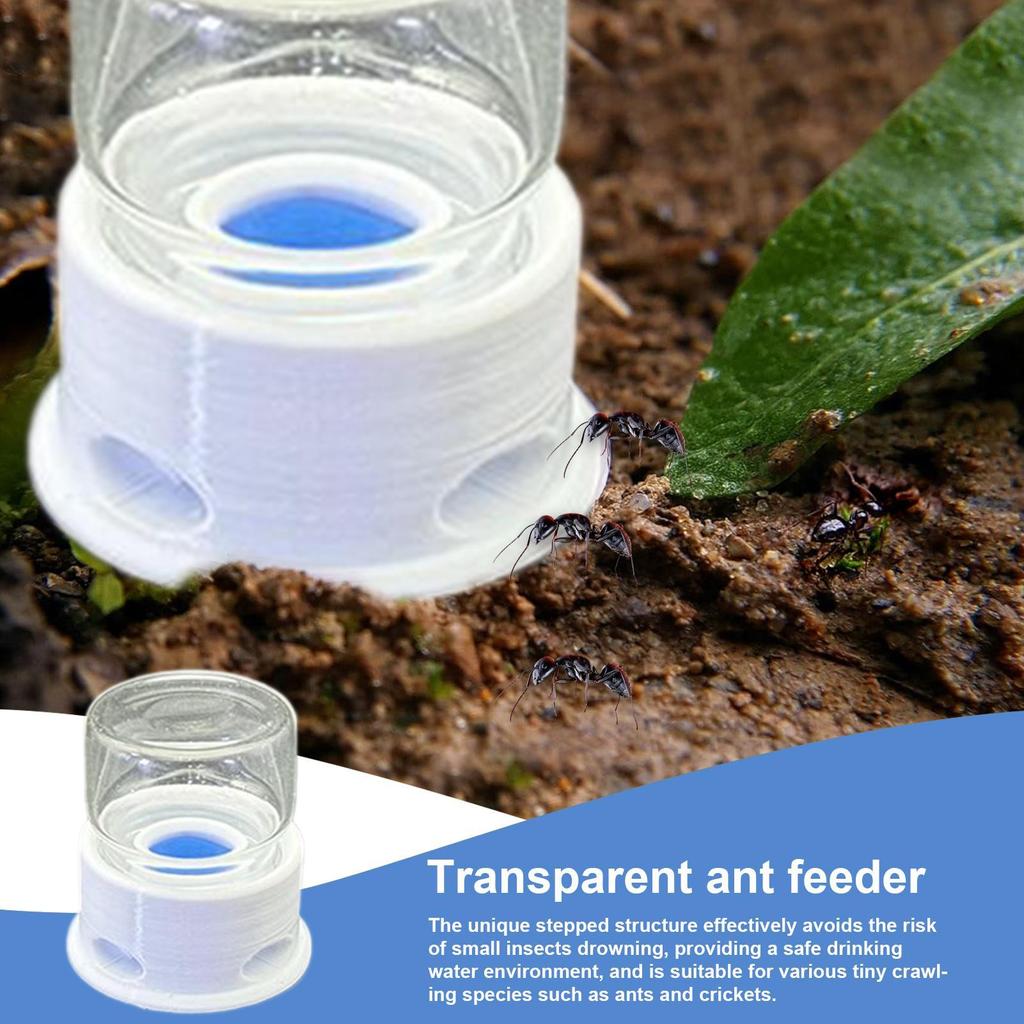 12ml Clear Ant Feeder Crickets Water Tower Station Anti-Drowning Transparent Drinking Feeder Ant Water Bowl For Ant Crickets