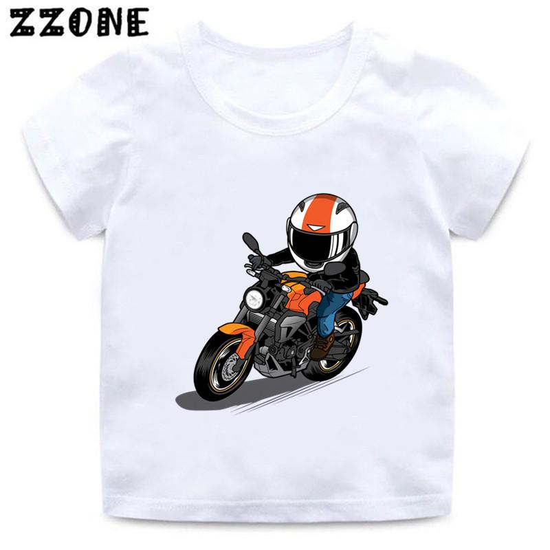 Motorcycle Motocross Print Kids TShirt Baby Boys Cartoon Funny T Shirt Summer Short Sleeve Children Streetwear Tops Girls Cloth