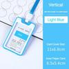Colorful Waterproof Card Holder Employee ID Case with Lanyard Double Side Simple Bus Case Badge Holder Credit Card Sleeve Purse