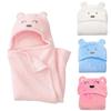 Baby Soft Blanket Child Bath Towel Cartoon Animal Shape Hooded Towel  Baby Wrapped Hooded Bathrobe