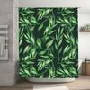 Green Leaves Shower Curtain Bathroom Decor for Home Decoration Water-Proof Fabric Various Sizes Available.
