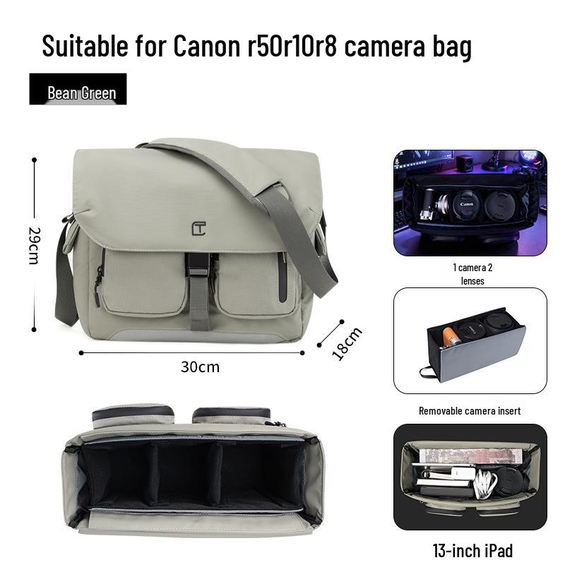 TANGCOOL Men's Large Capacity DSLR Camera Crossbody Photography Bag - Fashionable Shoulder Messenger Bag