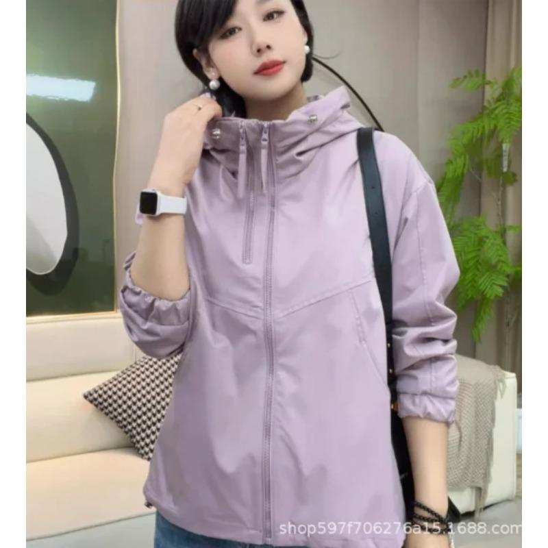 Fashion Hooded Short Jacket Women Streetwear Double Zipper Coat Casual Loose Outerwear Students Jackets Spring Autumn