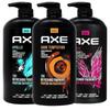 Men's Body Wash 1L 3-Pack Apollo/Dark/Excite Axe Mens Body Wash Variety Set, Set of 3 Scents